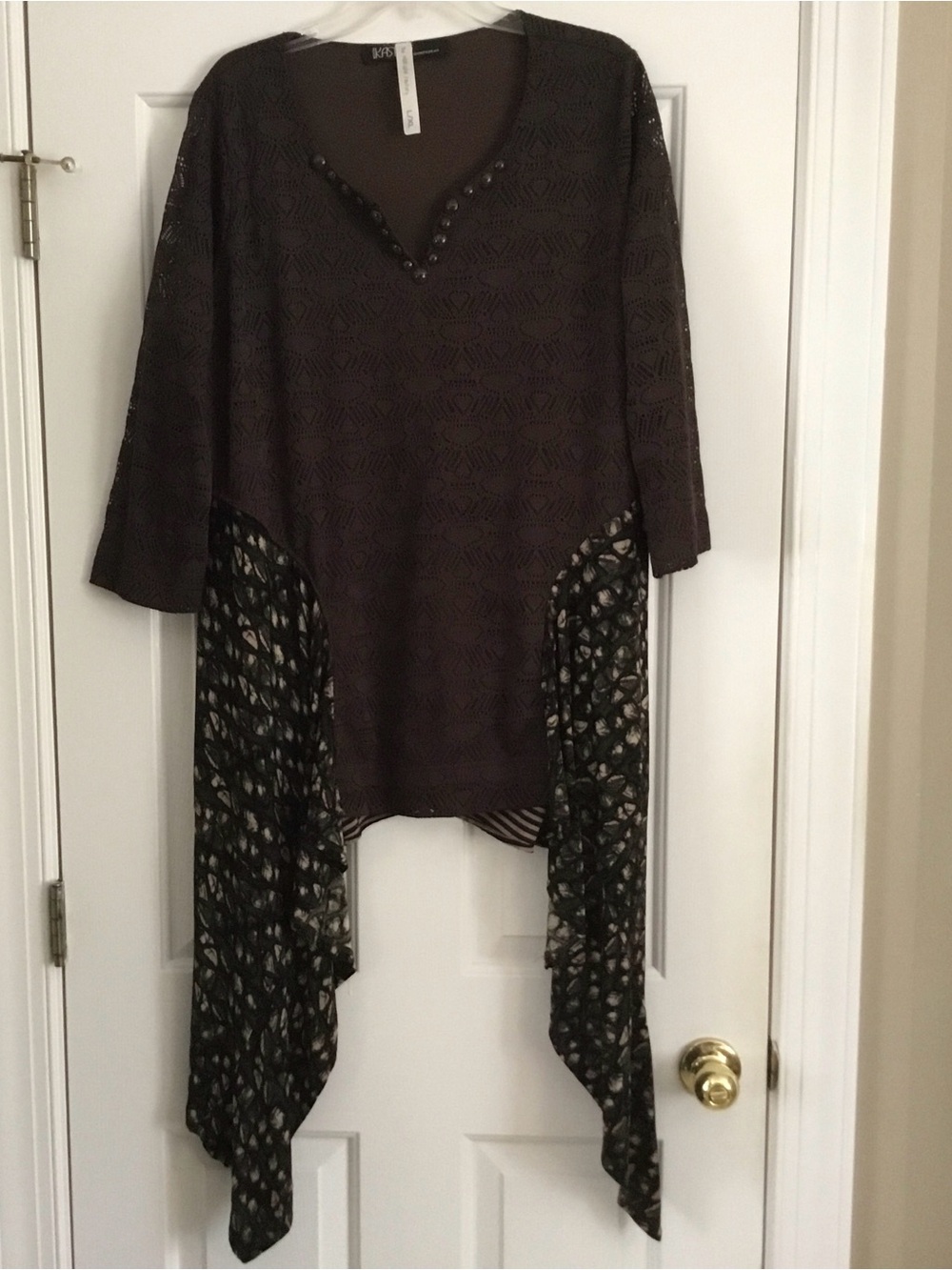 MORGAN FACTORY chocolate Tunic top L XL